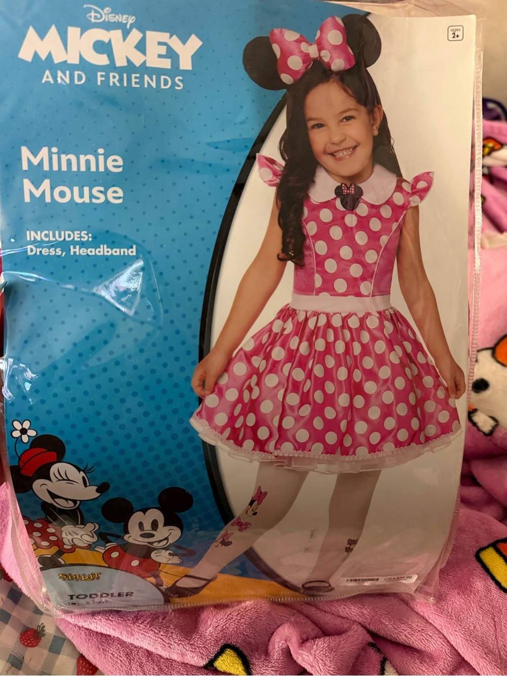 Disney Minnie Mouse Pink & White Polka Dot Costume